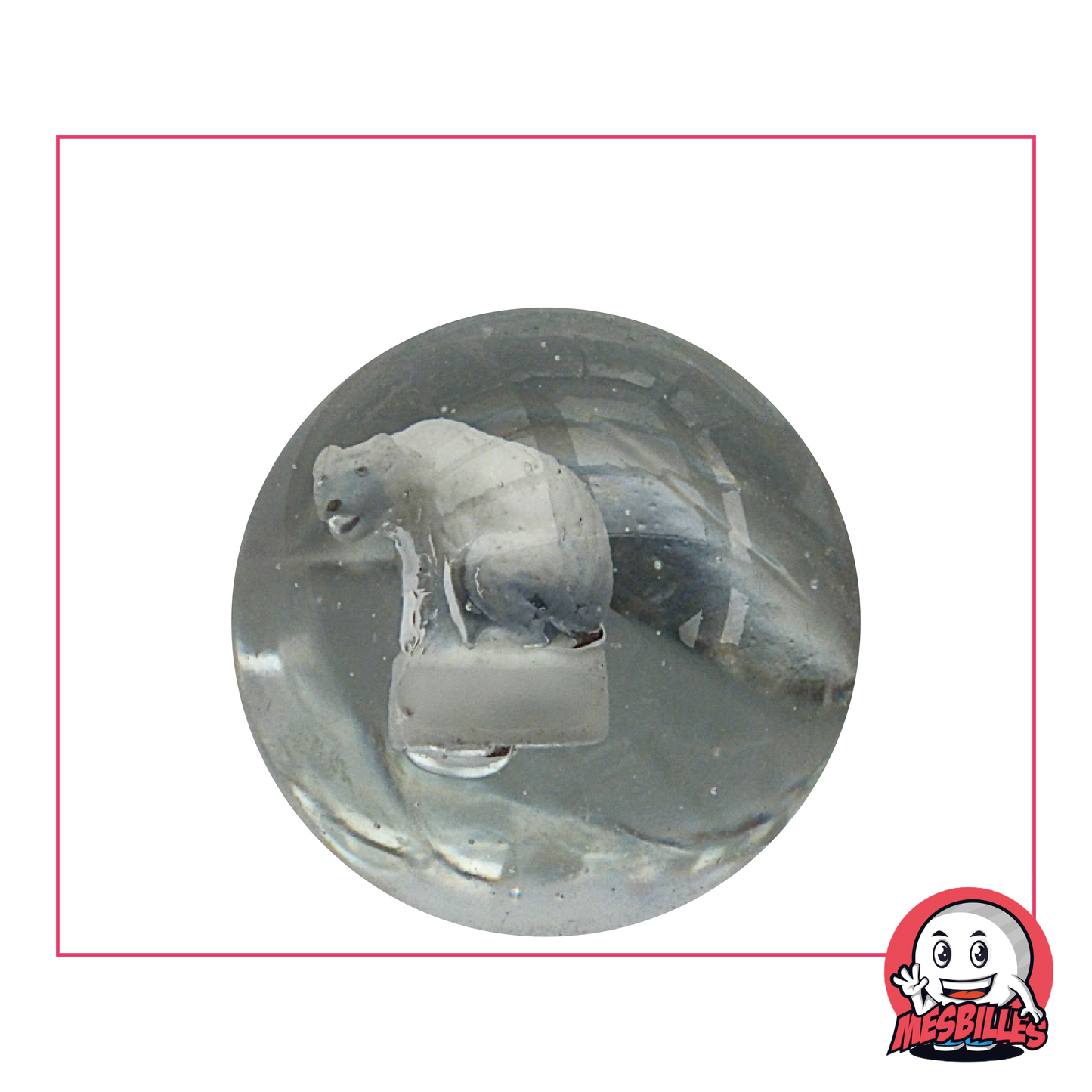 1 Polar Bear Inlay Marble 35 mm