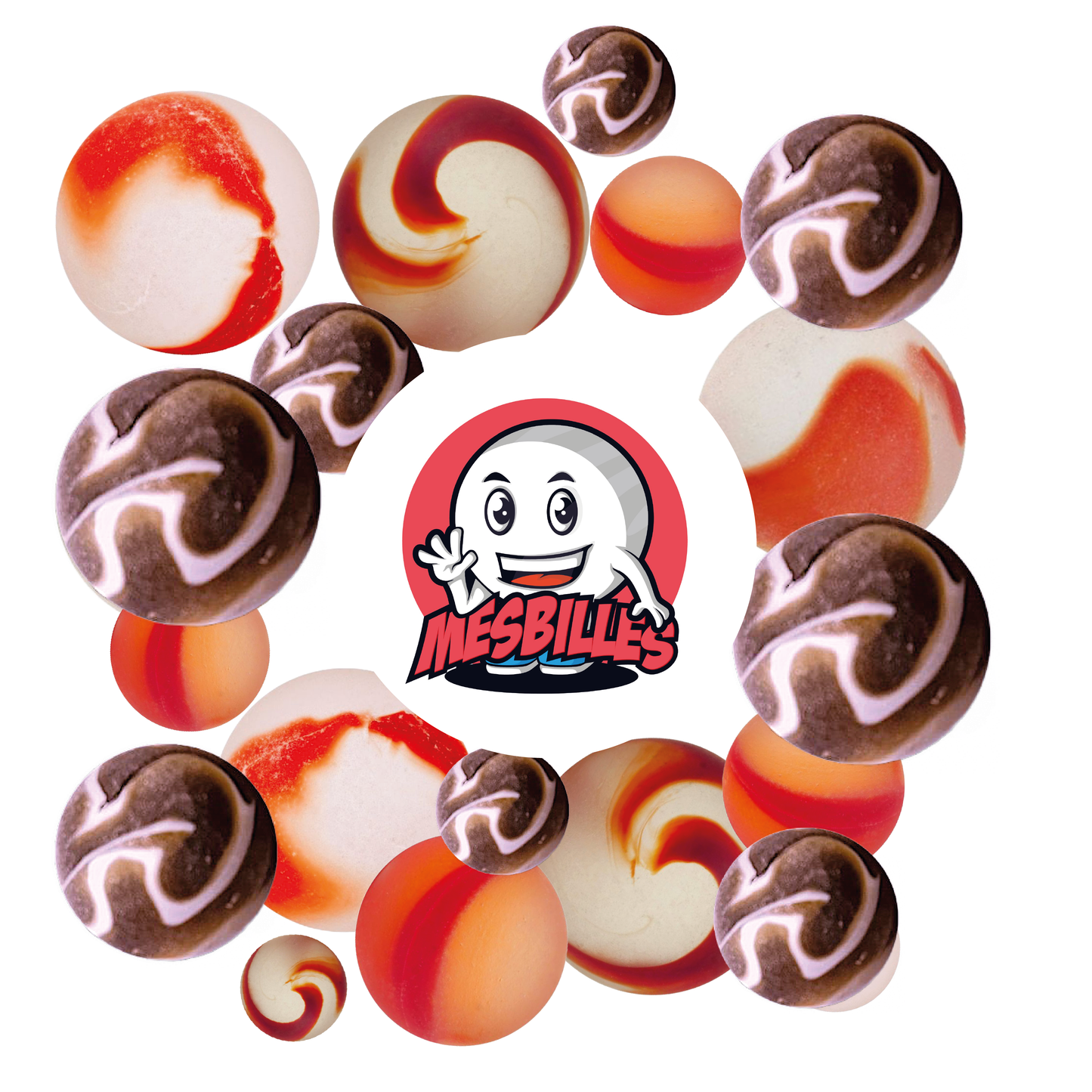 1 Frosted Amber Marble 16 mm