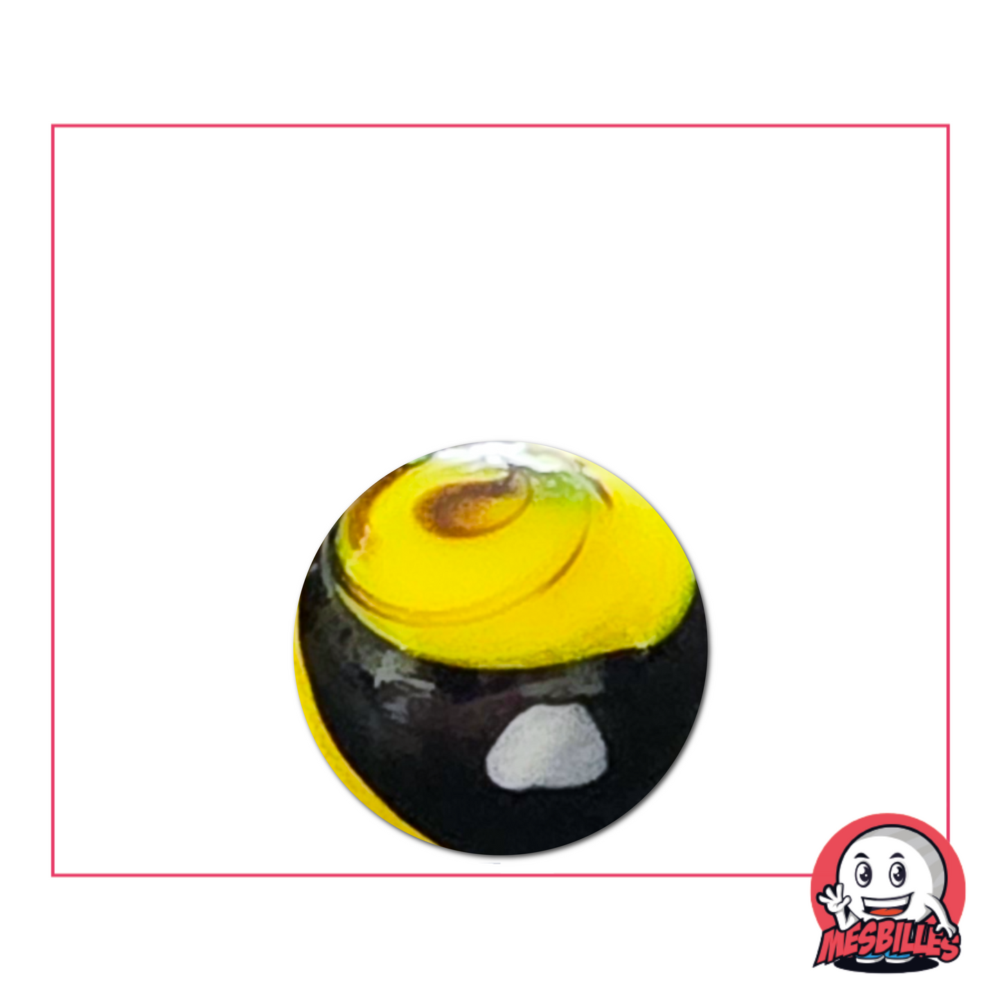 Yellow and black 16 mm Marbles - striking contrast between light and darkness