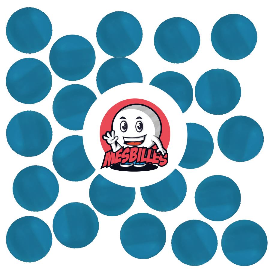 1 Soft-Translucent Blue Marble 22 mm