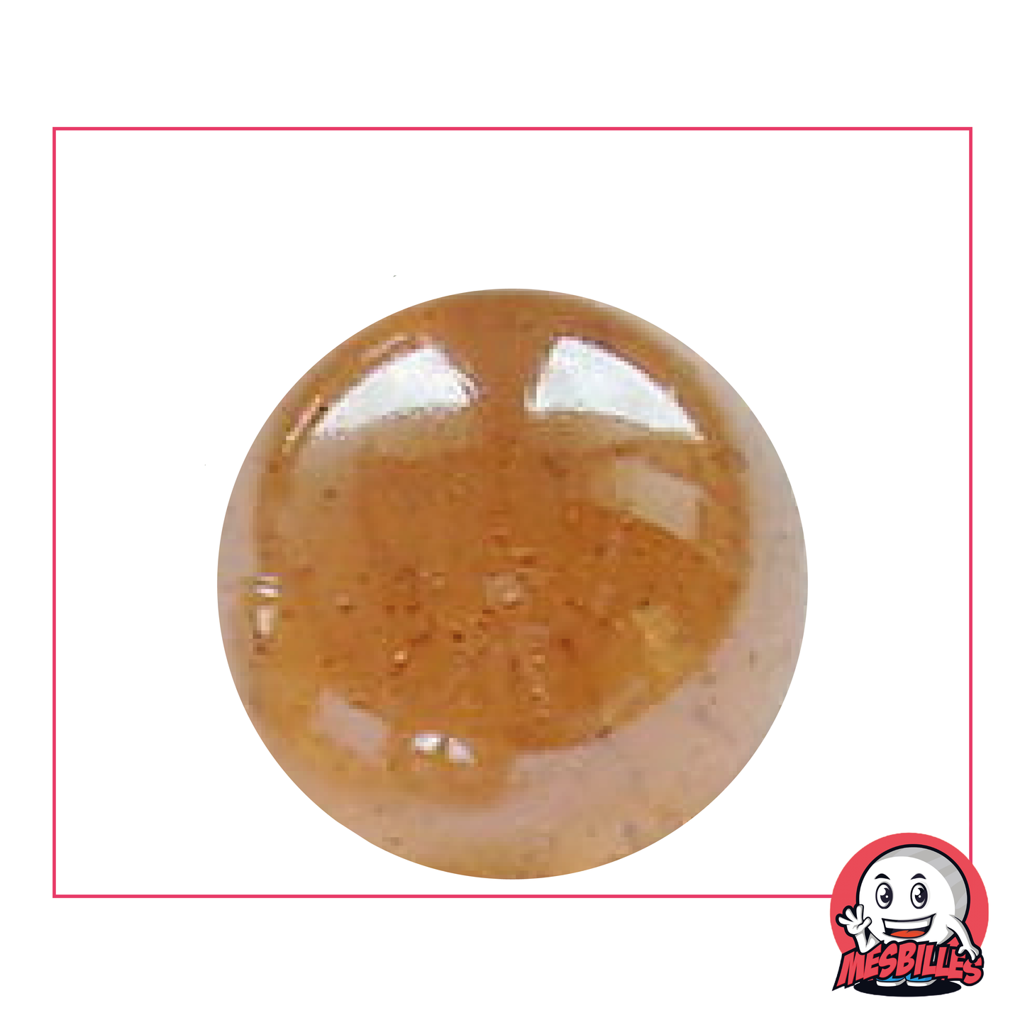 1 Iridescent Peach Marble 35 mm