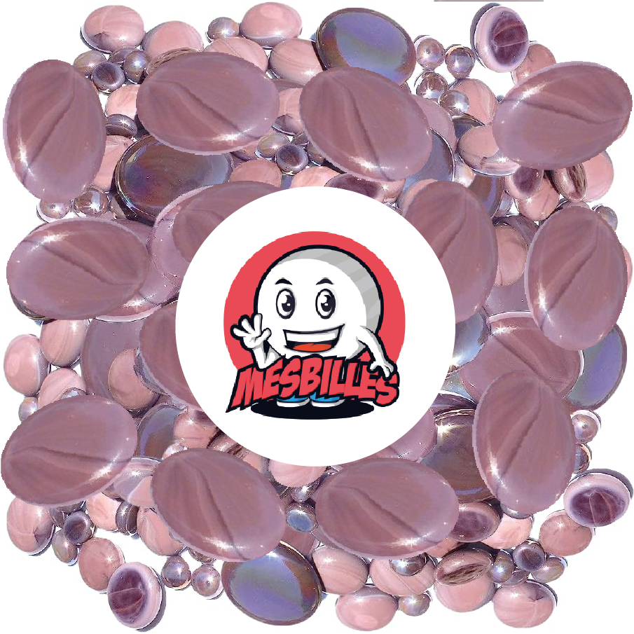 Want to add a touch of the ocean to your decor? Opt for our translucent purple Chinese Flat Marbles. These decorative glass Flat Marbles are real waves of freshness for your spaces. Elegant, refreshing and... simply beautiful!