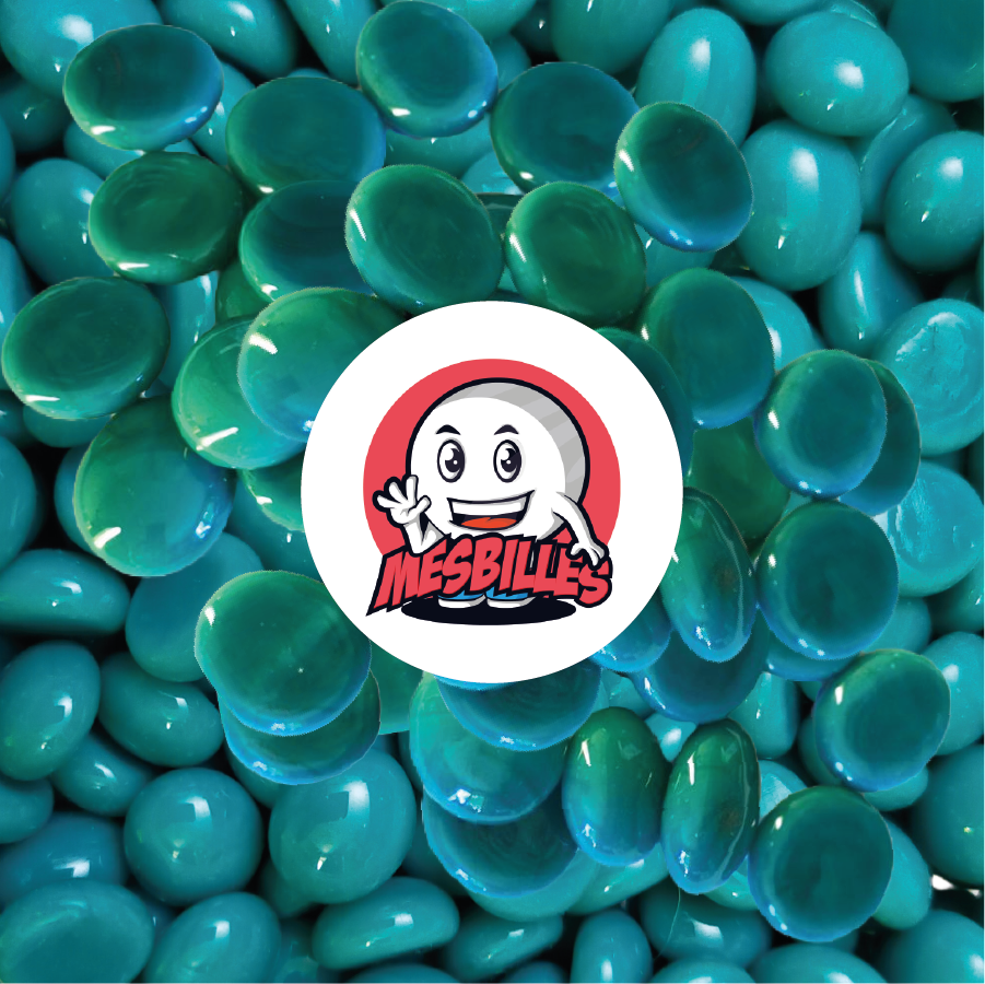 1 Flat Marble, Duck Blue 18 mm