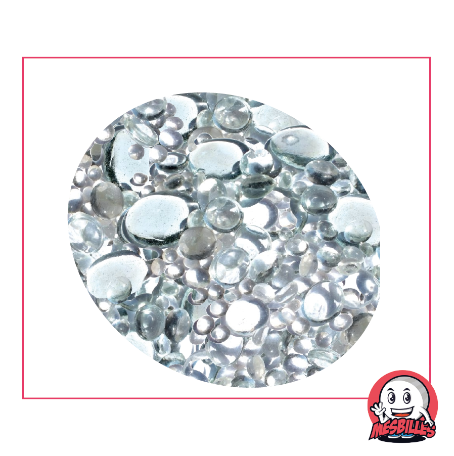 Crystal Clear and Shiny Translucent Flat Marbles 12mm-30mm