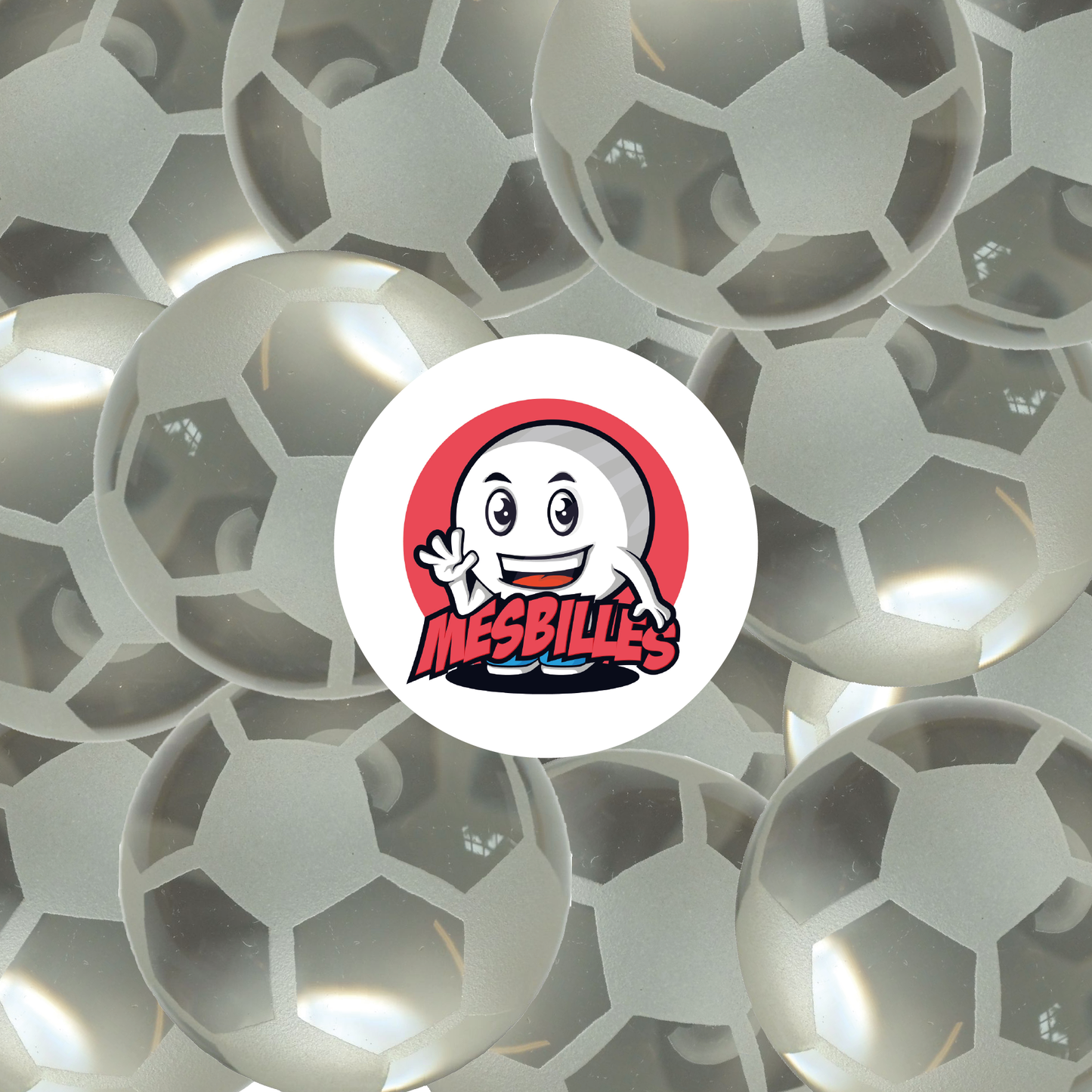 50mm Bohemian Crystal Football Marble by My-Glassmarbles