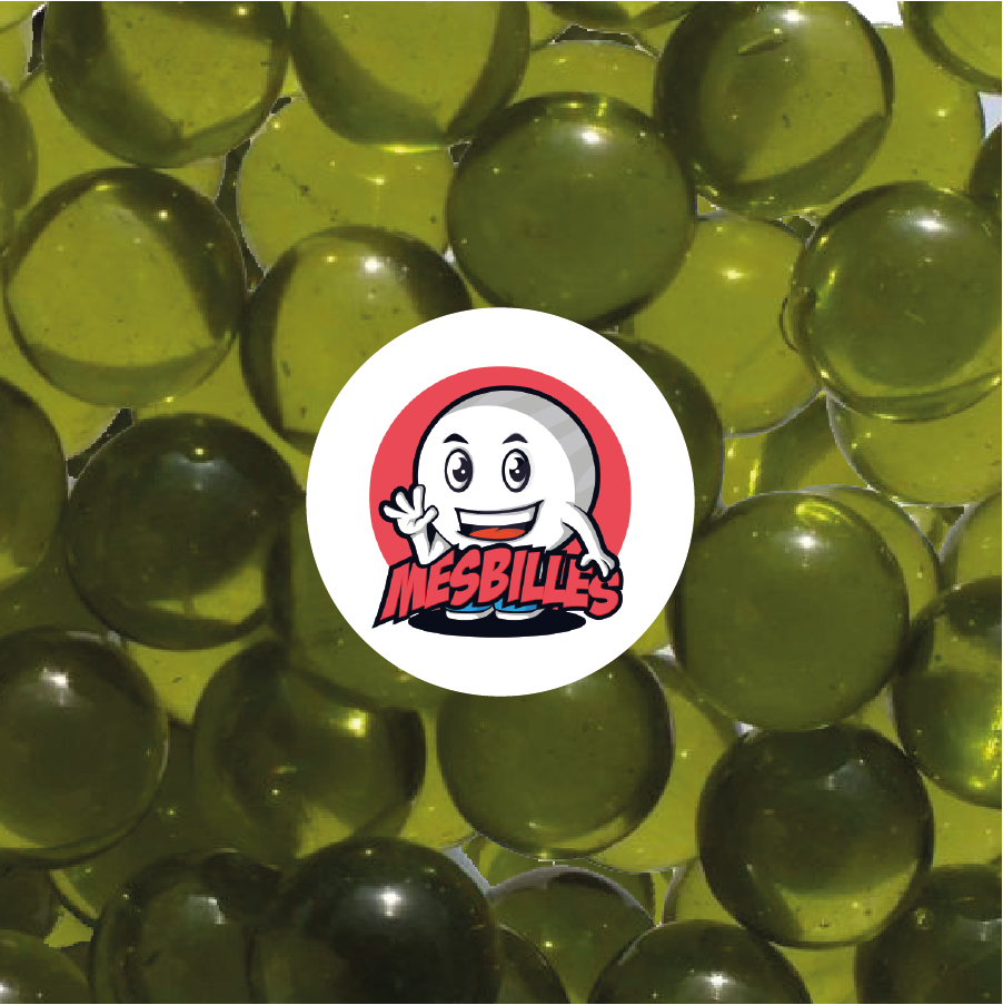 1 Green-Yellow Soft-Translucent Marble 08 mm