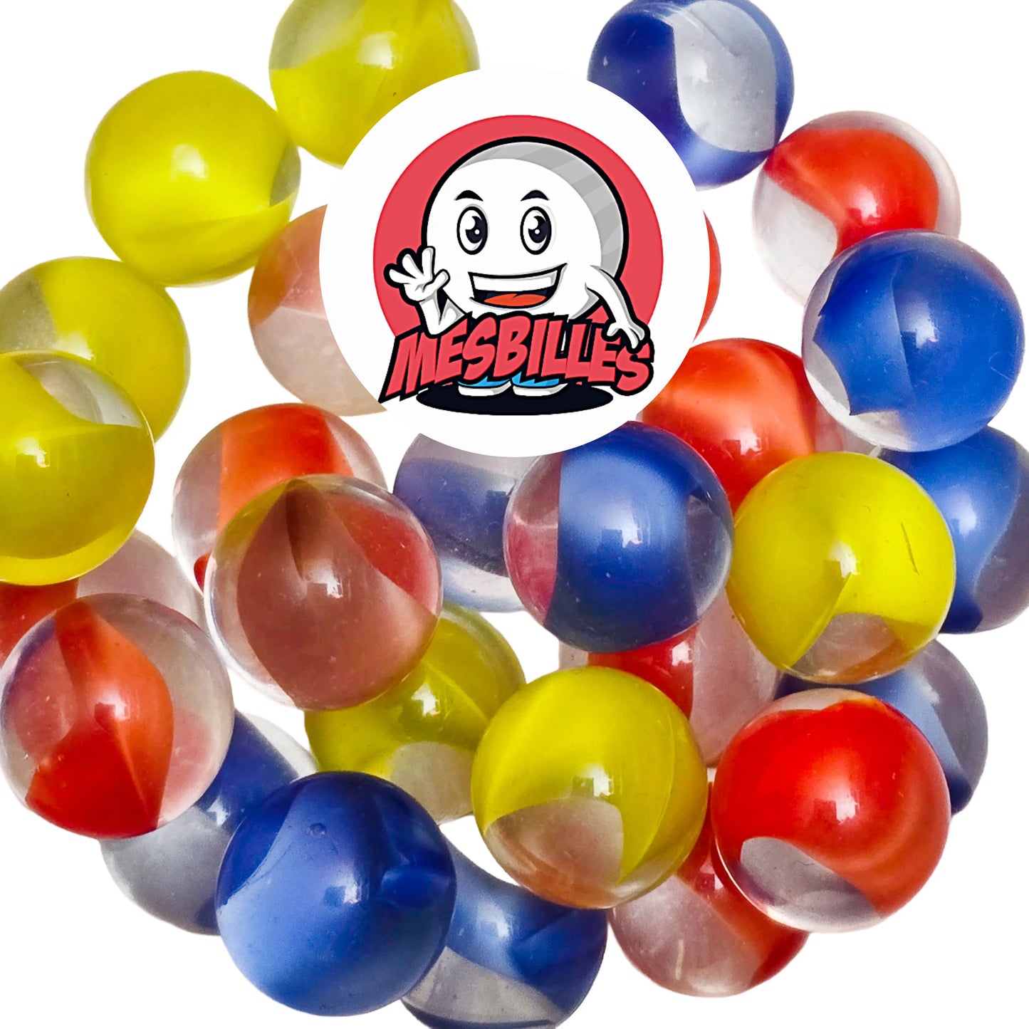 1 Marble Art Feather Yellow 16 mm