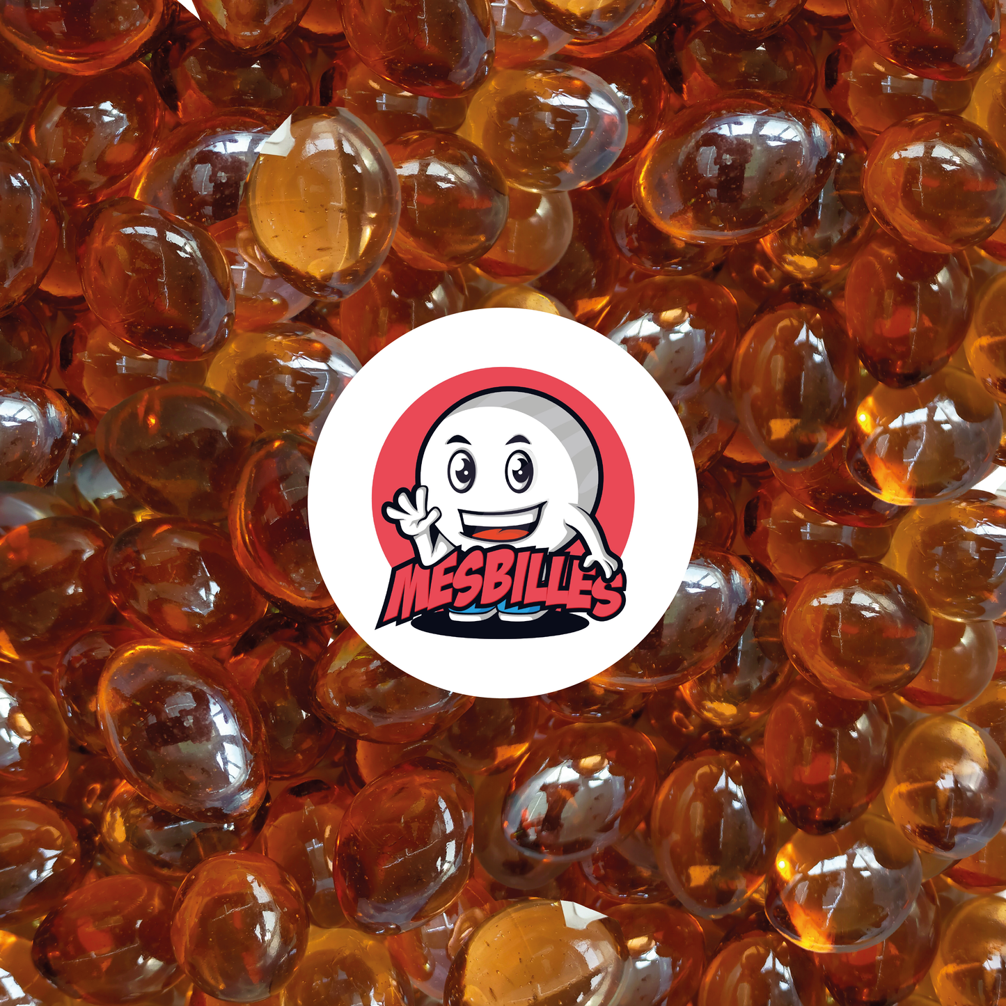 1 Peach Rugby Marble