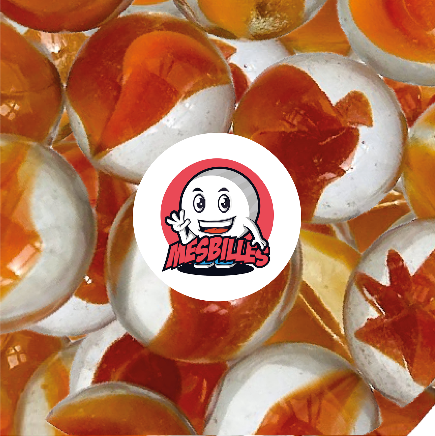 1 Salmon Eye Marble 16 mm