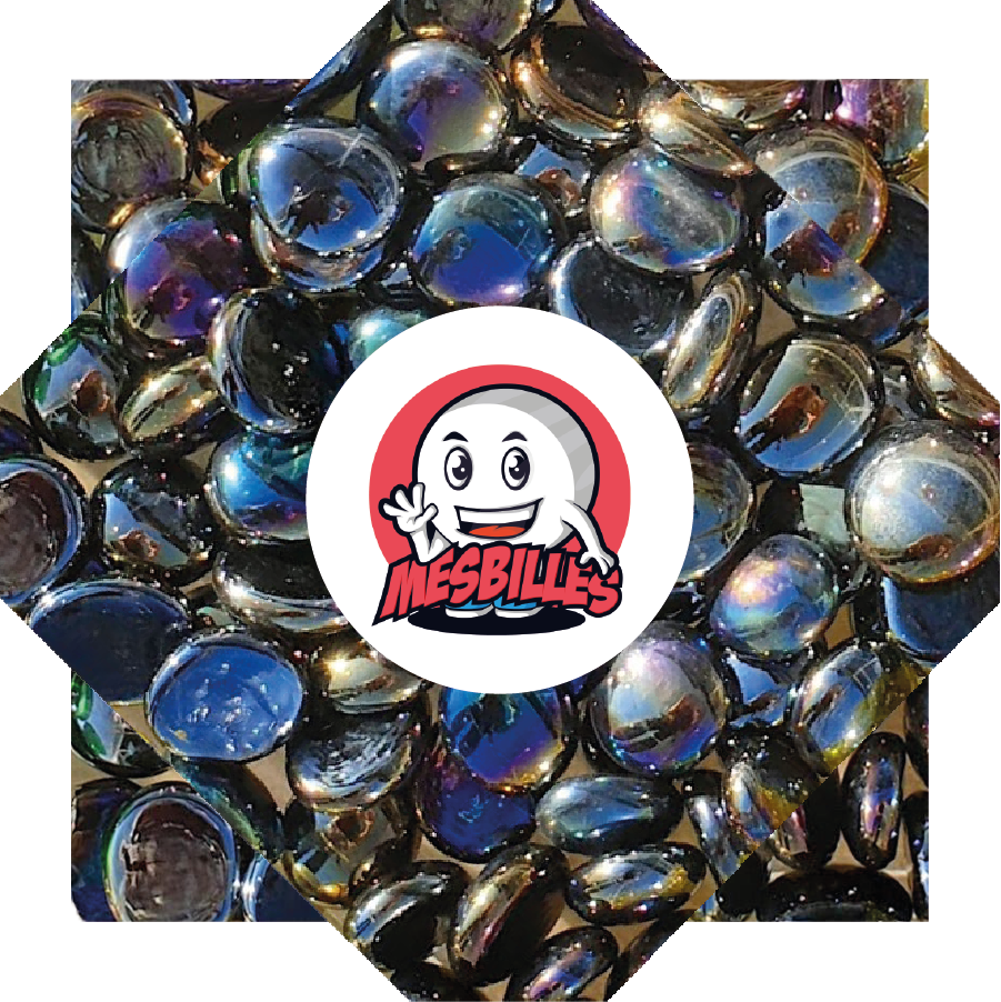 1 Flat marble 18 mm Glossy Petroleum