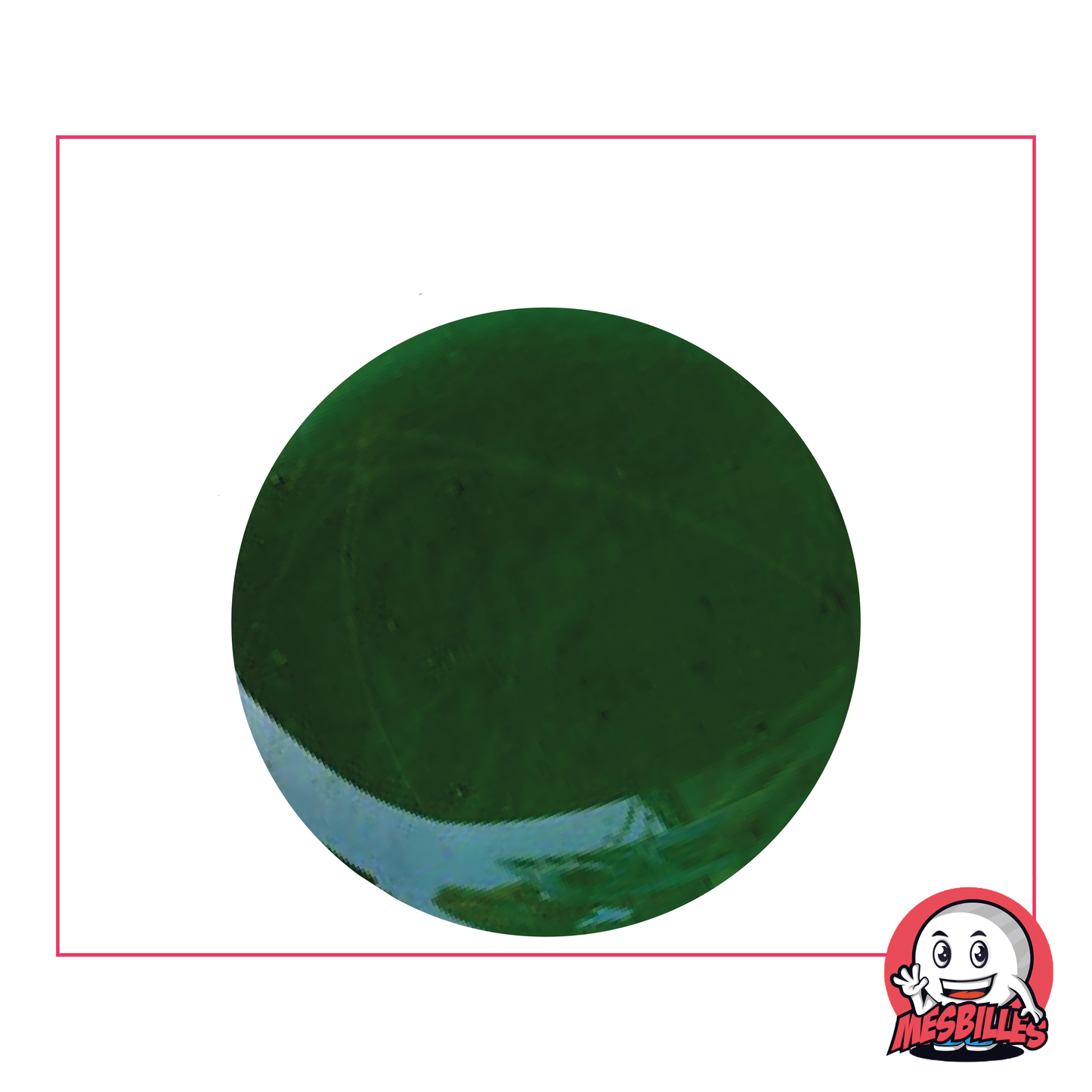 1 Dark Iridescent Green Marble 35 mm