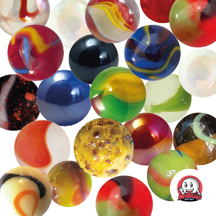 Large 25 mm marbles, glass marbles in all colors, opaque, translucent and shiny
