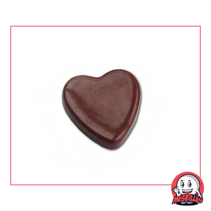 1 Marble Heart Pearl Chocolate extra-flat