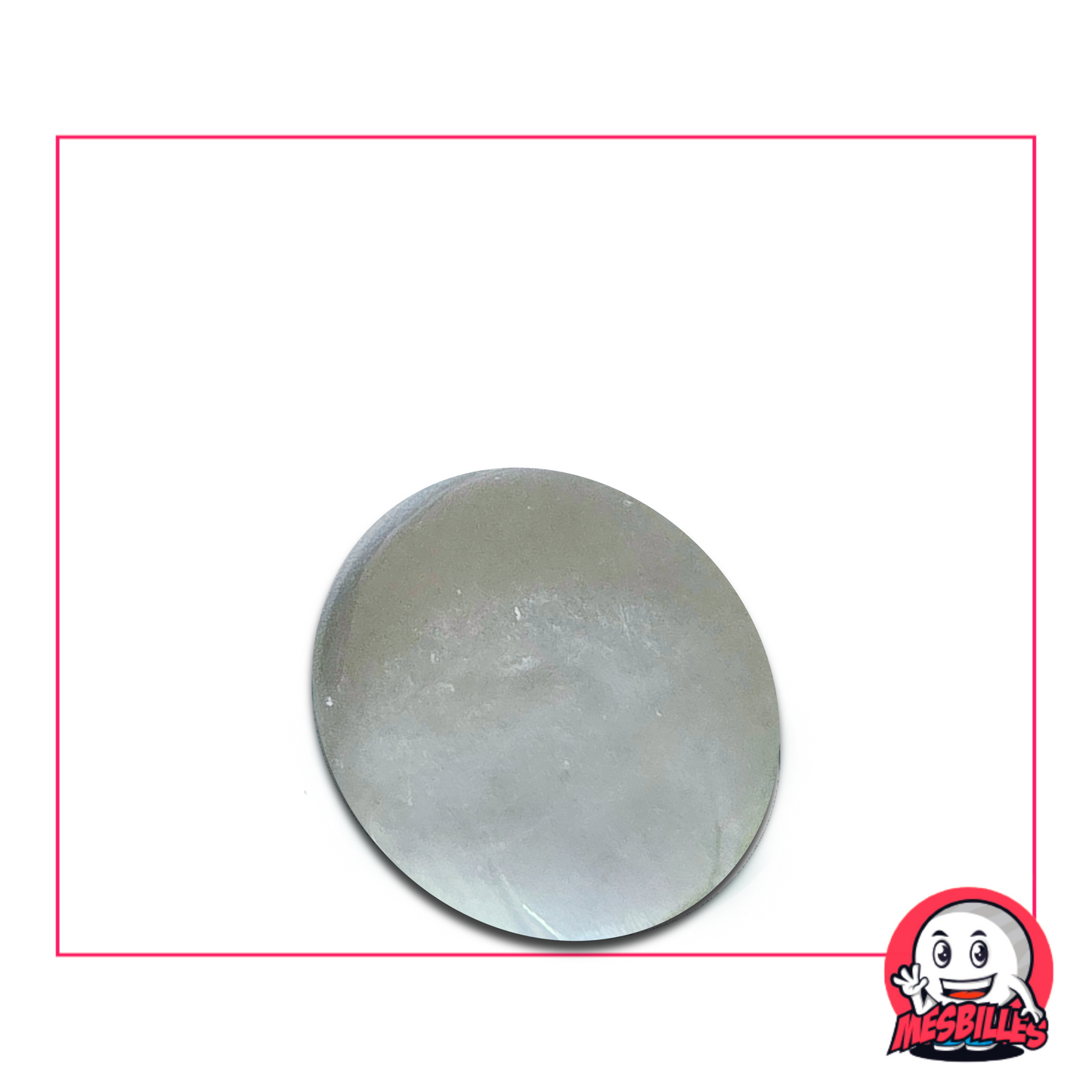 Flat Marble translucent colourless 30 mm named Light Cristal - sold individually on My-Glassmarbles.com