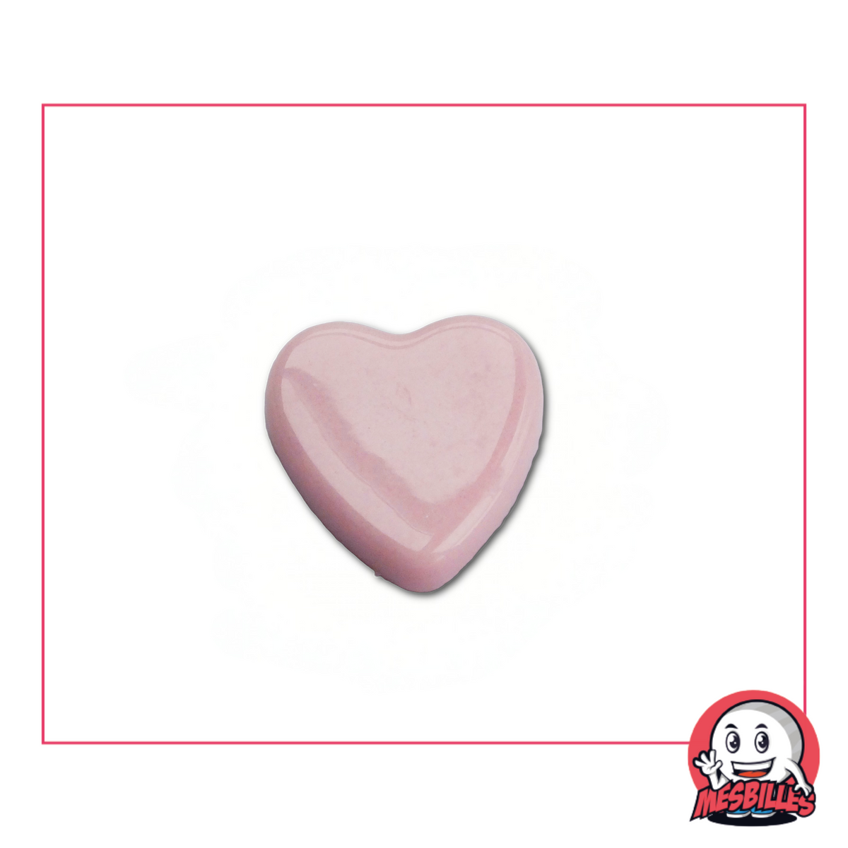 1 Marble Heart Pearl Pink extra flat