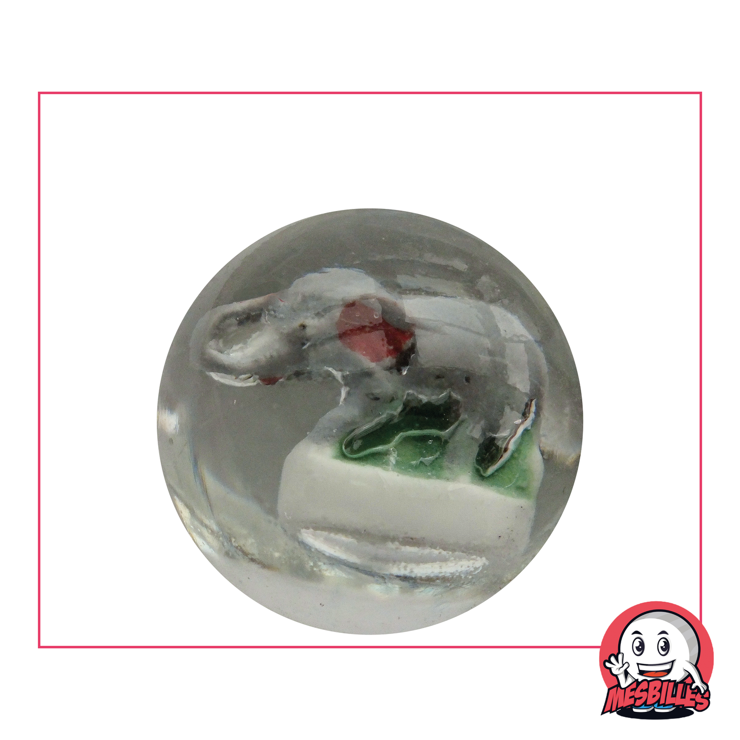 1 Elephant Inlay Marble 35 mm