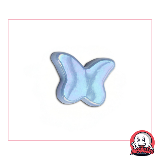1 Extra Flat Glossy Blue Butterfly Marble
