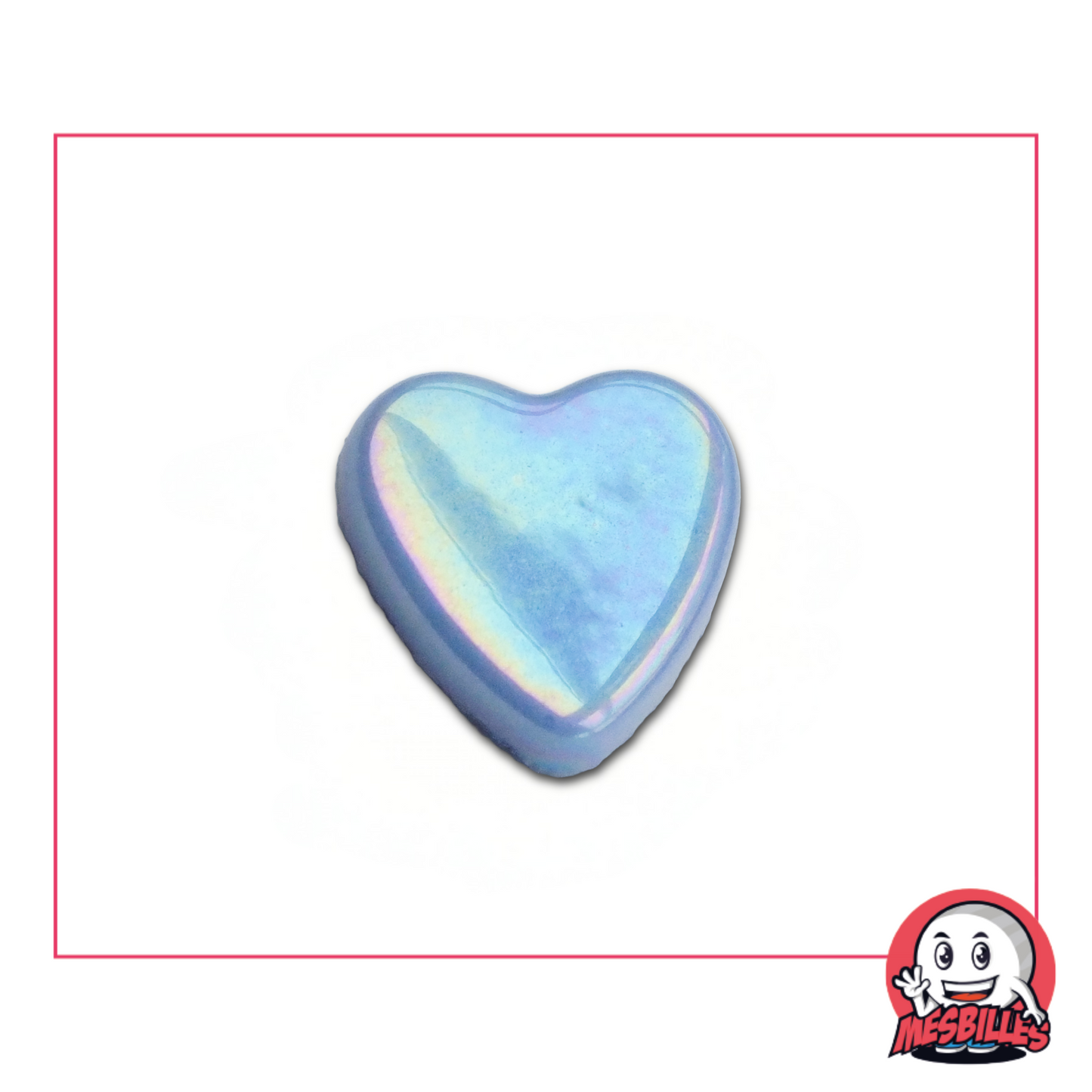 1 Marble Heart Blue Glossy extra-flat