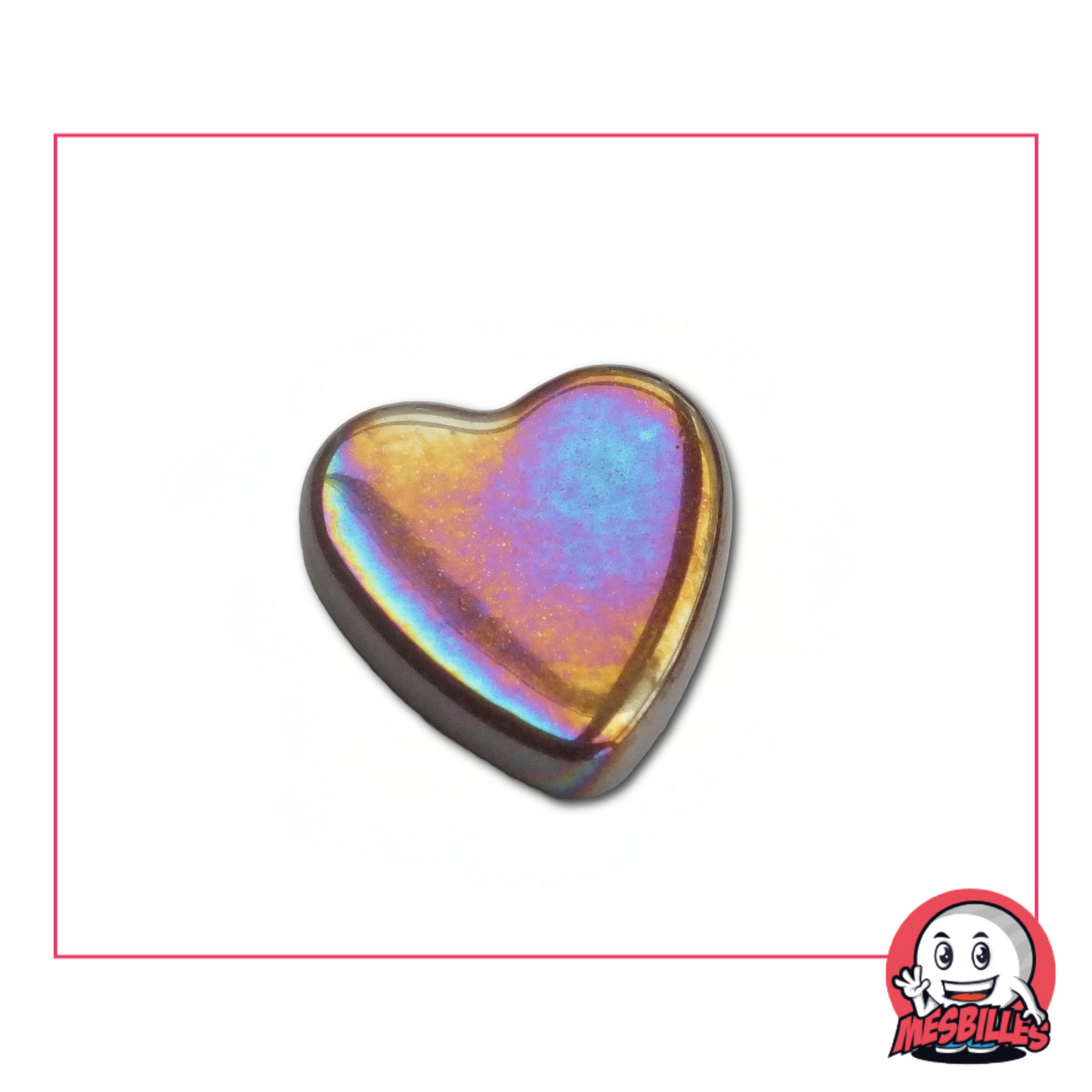 1 Marble Chocolate Heart Glossy extra-flat