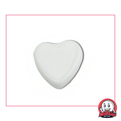 1 Extra Flat Pearl White Heart Marble