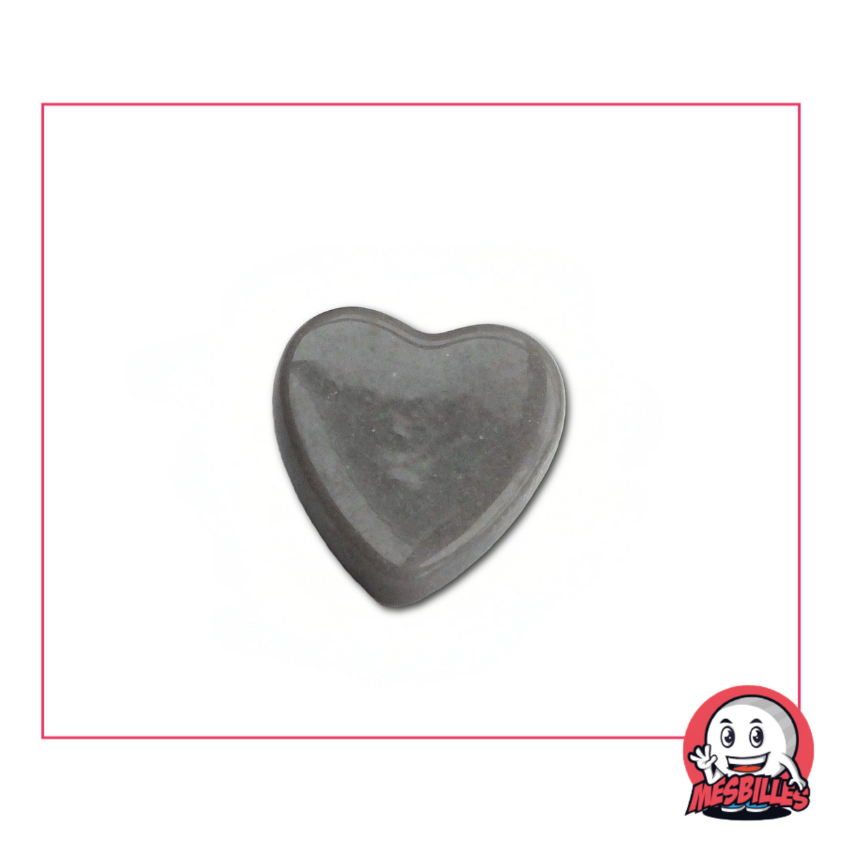 1 Marble Heart Grey Pearl extra-flat
