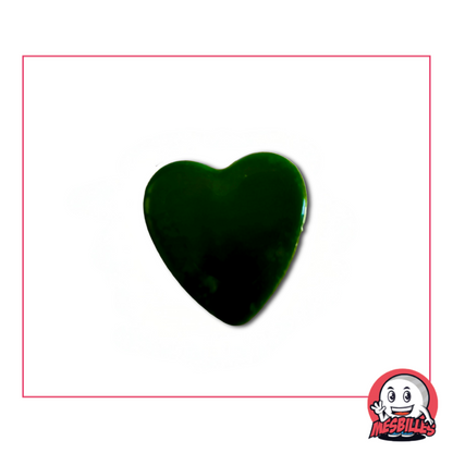 1 Extra Flat Pearl Green Heart Marble