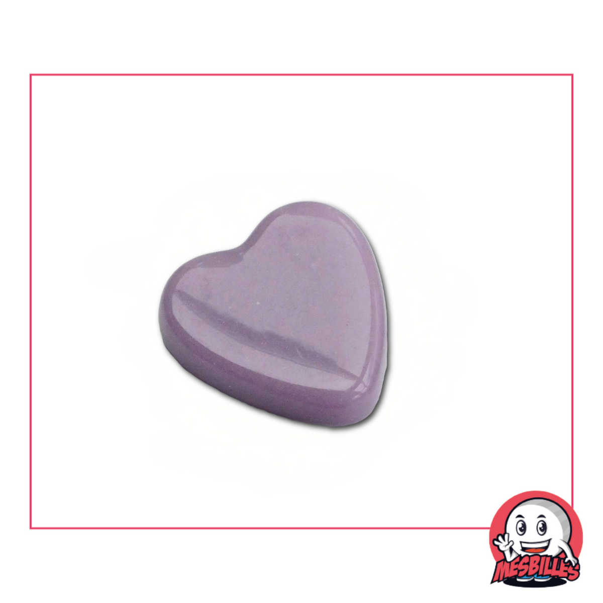 1 Marble Heart Violet Pearl extra flat