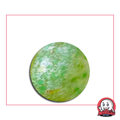 25 mm Green Speckled Marble - pearlescent effect and luminous reflections, perfect for artistic creations or nature-themed collections.