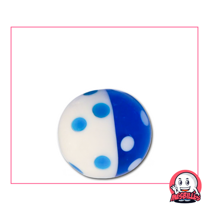 Discover this art marble with its small dots, ideal for making an impression on the field or in a collection.