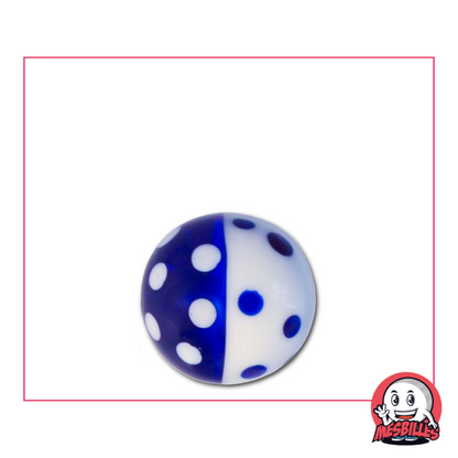 16 mm Marble, night and white, sailor motif with polka dots
