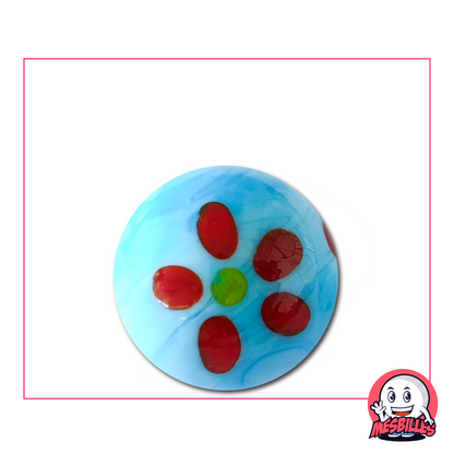 The 25 mm Blue Marble is an art marble, made by craftsmen.