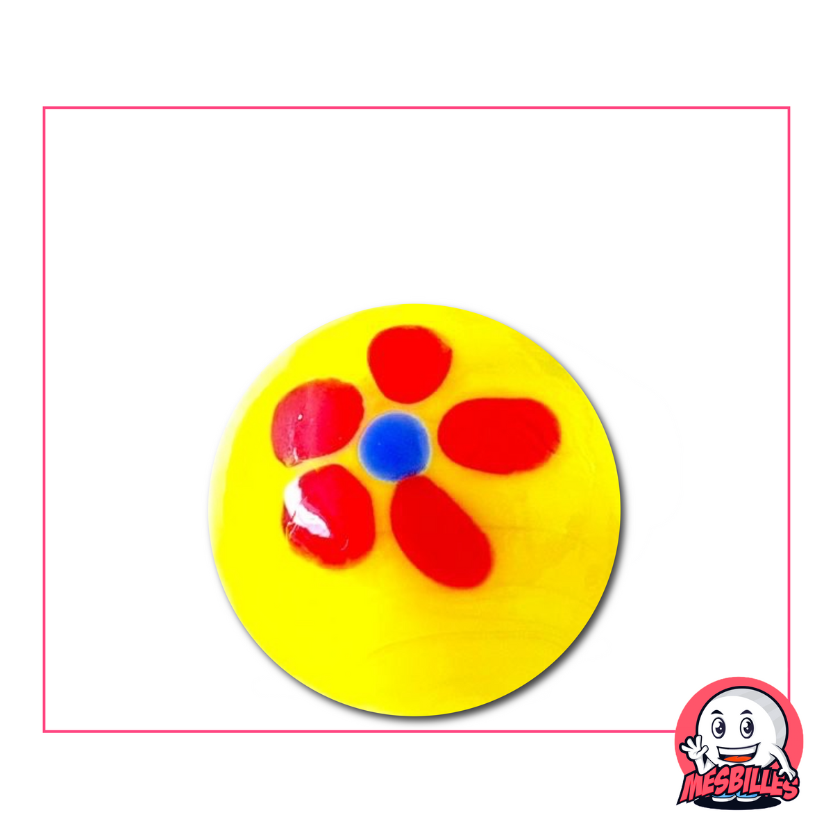A touch of floral petals on a Yellow background, for lovers of delicate Marbles.