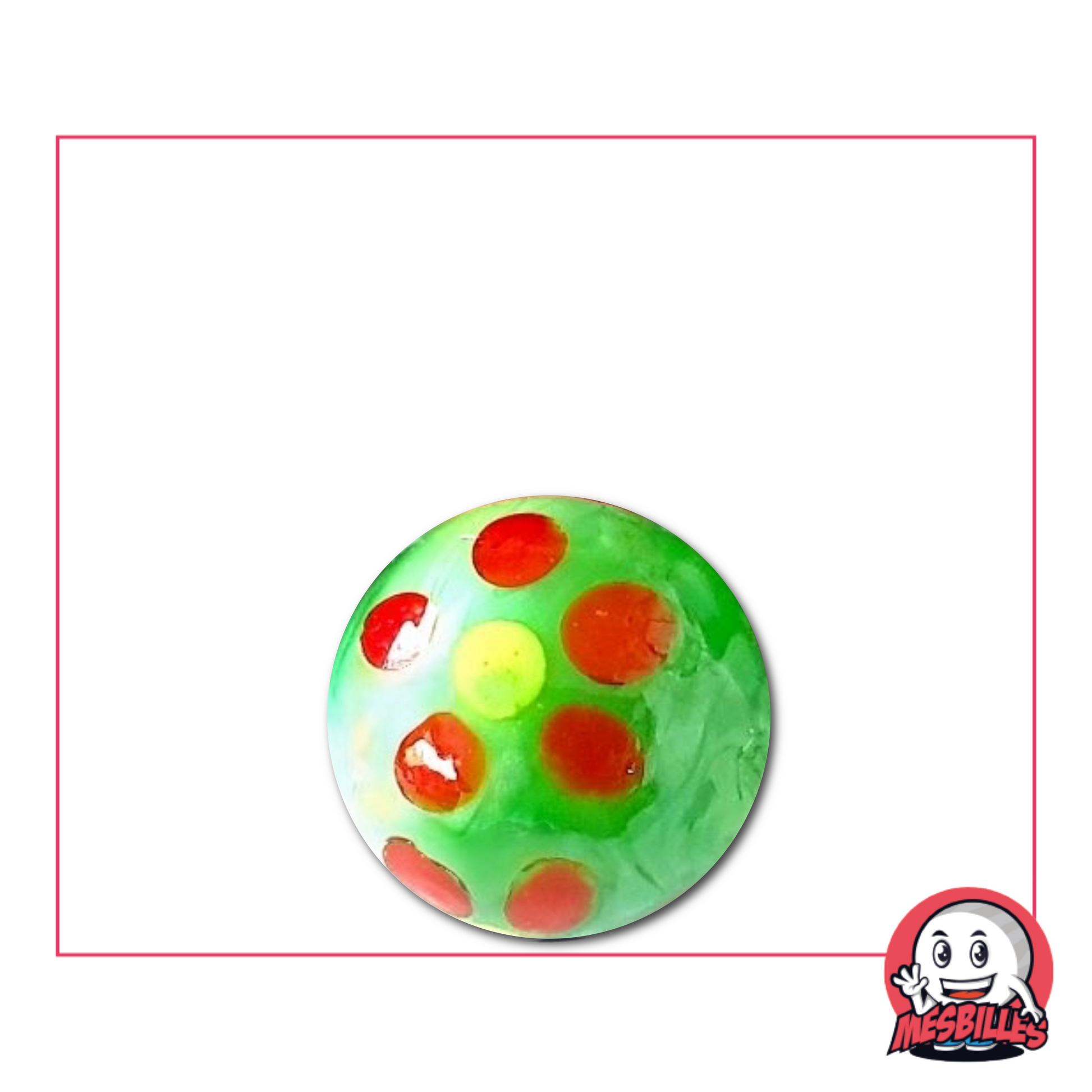 1 Marble Green Daisy 16 mm