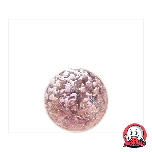 16 mm Marble with a textured, pearly pink and Iridescent surface, evoking a distant planet covered in silica dust.