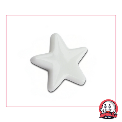 1 Extra Flat White Pearl Star Marble