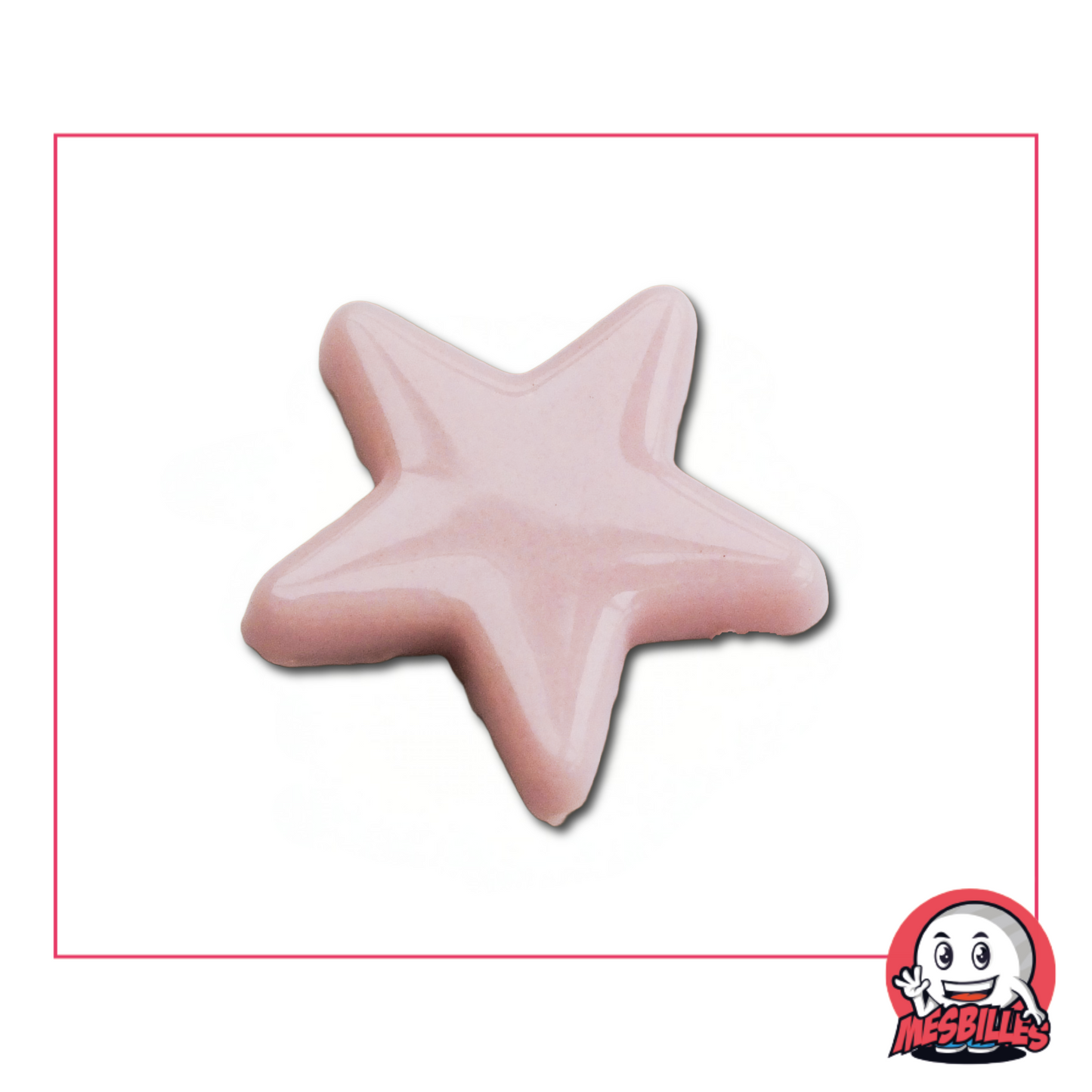 1 Extra Flat Pink Pearl Star Marble