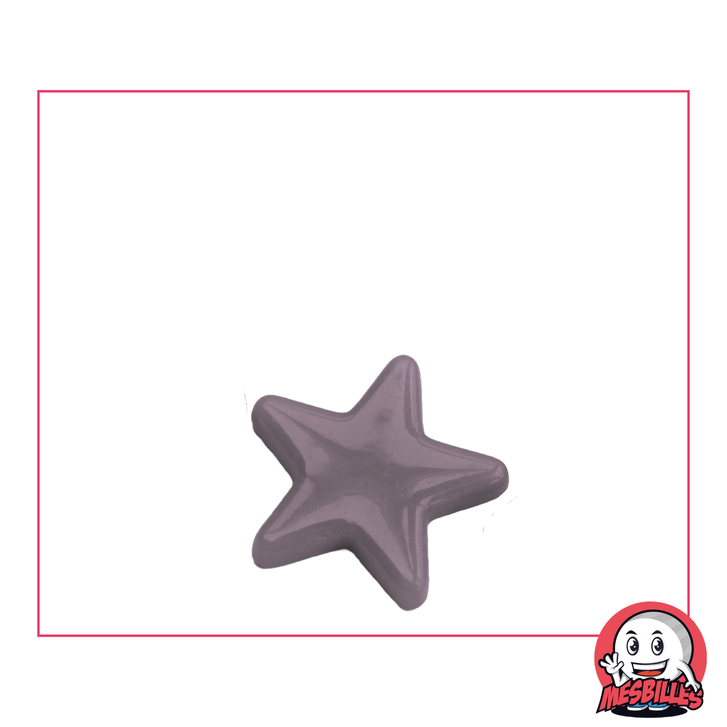 1 extra-flat Pearl Violet star marble