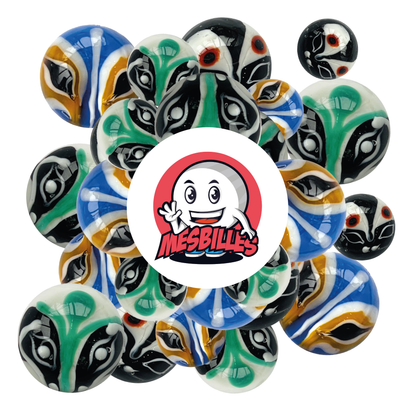 1 Black Aloa Art Marble 22 mm