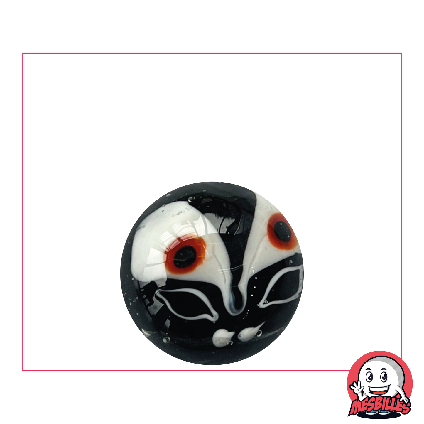 1 Black Aloa Art Marble 22 mm