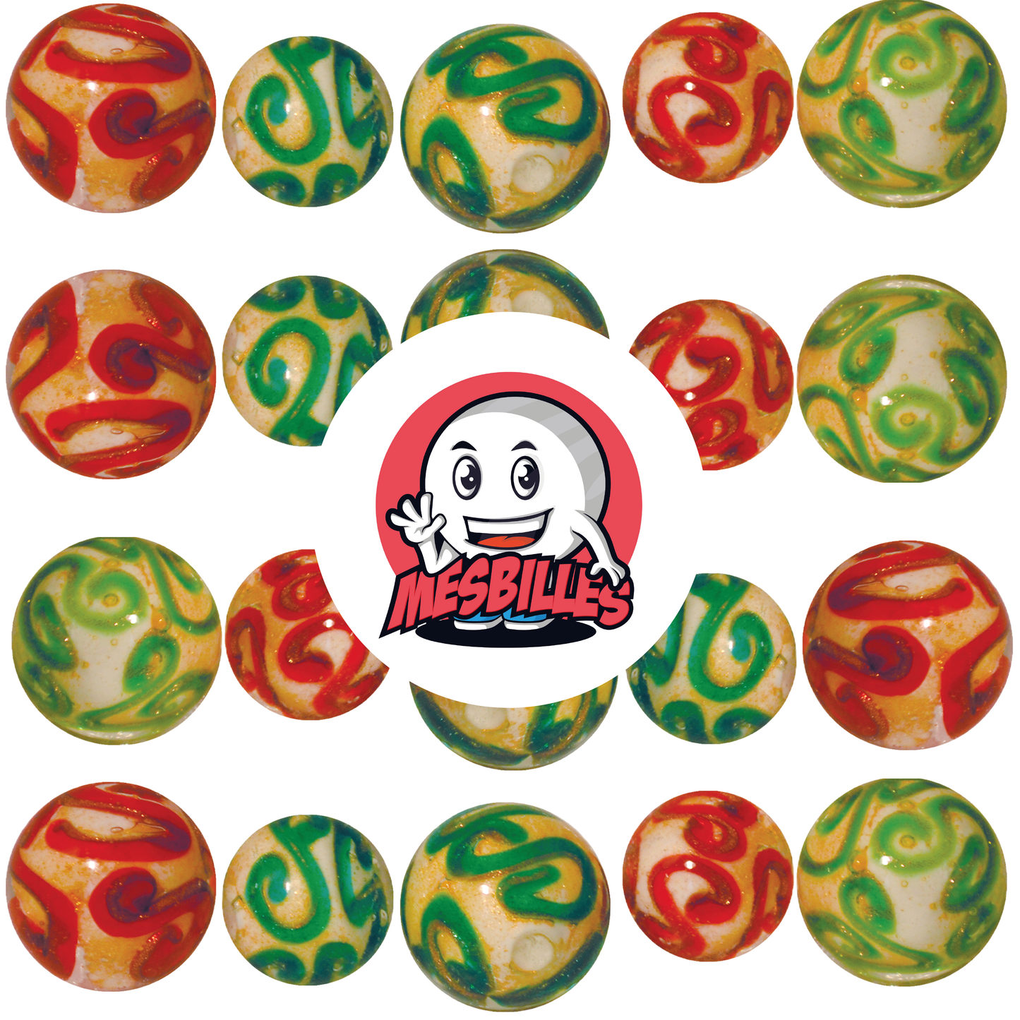 1 Yellow Jewelry Art Marble 22 mm