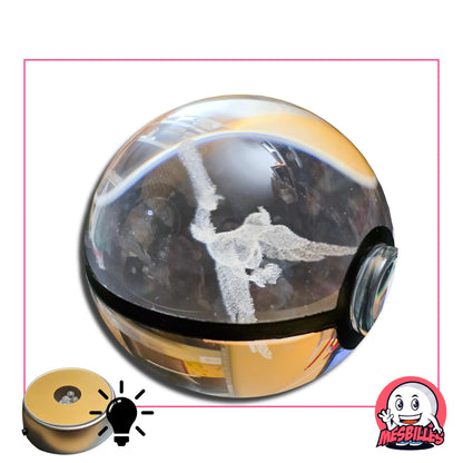 Support lumineux et sa bille Articuno 50 mm version « Dresseur » : attrapez-la avant qu’elle ne s'échappe ! ⚡