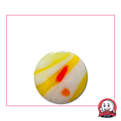 Yellow Big Bang Marbles 16 mm - vivid hue and bright texture like a solar explosion