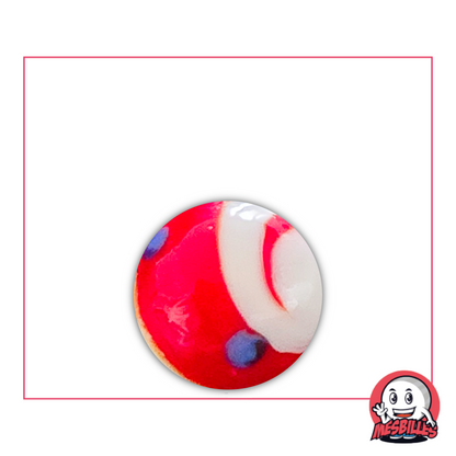 Marbles Big Bang red and blue 16 mm - visual swirl of fire and ocean