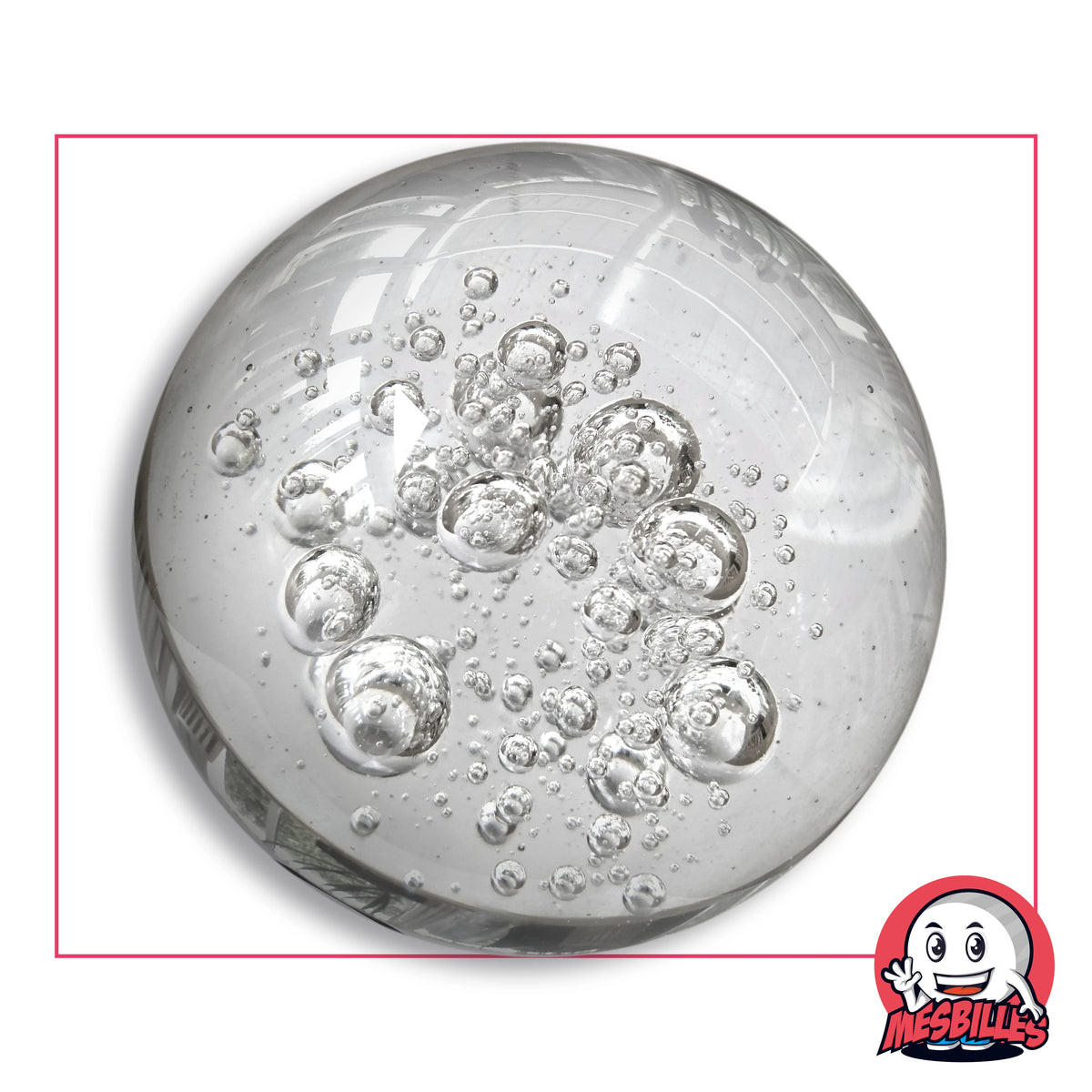 Grande bille Bulles Cristal Verre de Bohême 150 mm