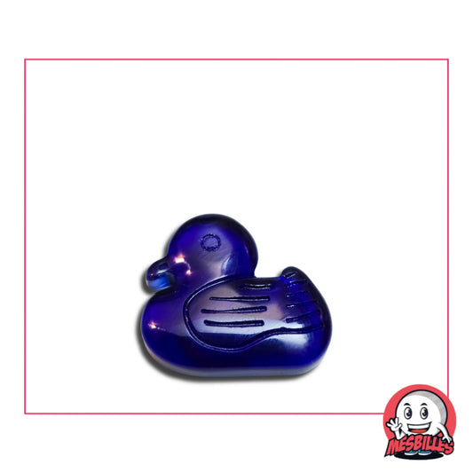 Bille Canard extra-plate en verre translucide de couleur bleu-nuit, taille 25 mm - MesBilles