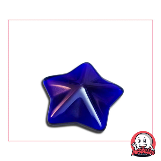 Bille Extra-Plate Arapède Bleu-Nuit en Verre Translucide - Décoration et Jeu - MesBilles