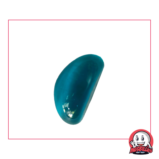 Blue translucent glass Marble Bead Gousse, 25x15 mm, the secret ingredient for a successful decoration or art project