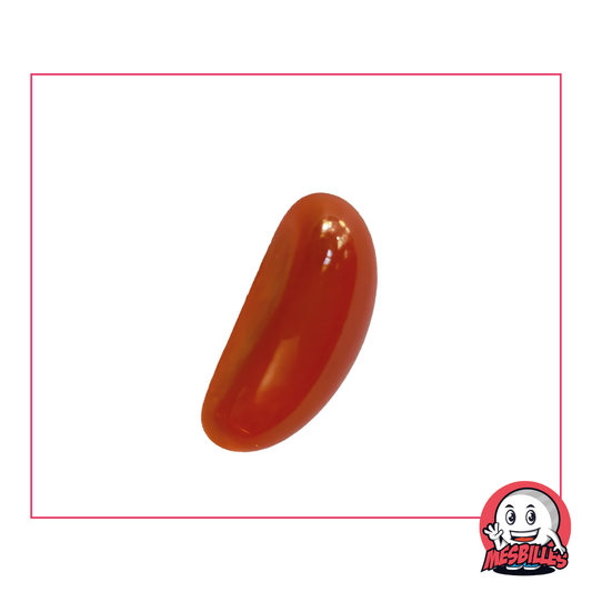 Orange Marbles in translucent glass, ideal for art and decoration, measuring 25x15 mm.