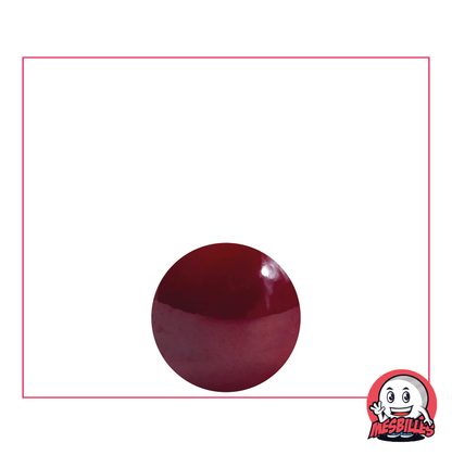 Marble Glossy 14 mm - Opaque Glass and Red Shiny