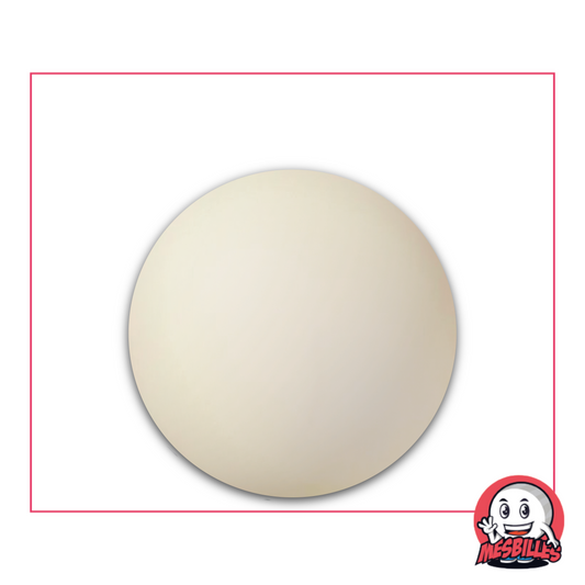 Photo of a 30 mm round white Iceberg marble, with a matt and frosted surface, sold individually on My-Glassmarbles.